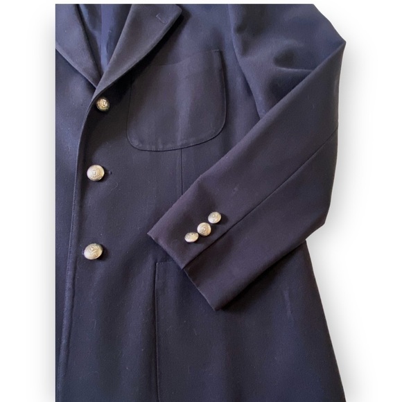 Vintage Et‎ Vous (Paris) Navy Blue Wool Jacket, Size Unisex S, From 90s - Picture 12 of 15